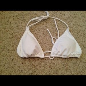 white bikini top