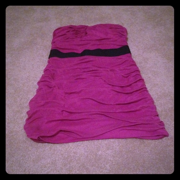 Magenta strapless dress reserved