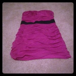 Magenta strapless dress reserved