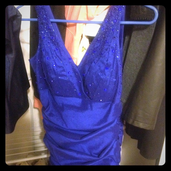 Royal blue gown