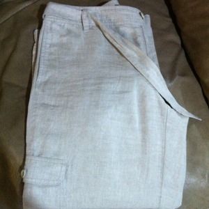 Linen Belted Capris Liz Claiborne