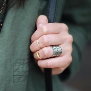 Set of 2 Riveted Steel Rings