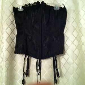 Fredericks of Hollywood black lace corset