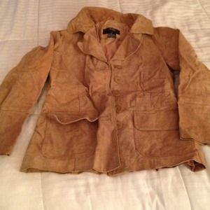 Y2K Tan leather jacket
