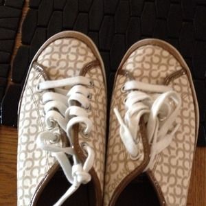 Coach shoes...tan/white...good condition!!
