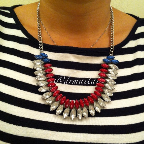 RESERVEDRainey Glittery Pink/Blue Crystal Necklace