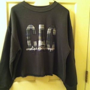 Cutoff sweatshirt top