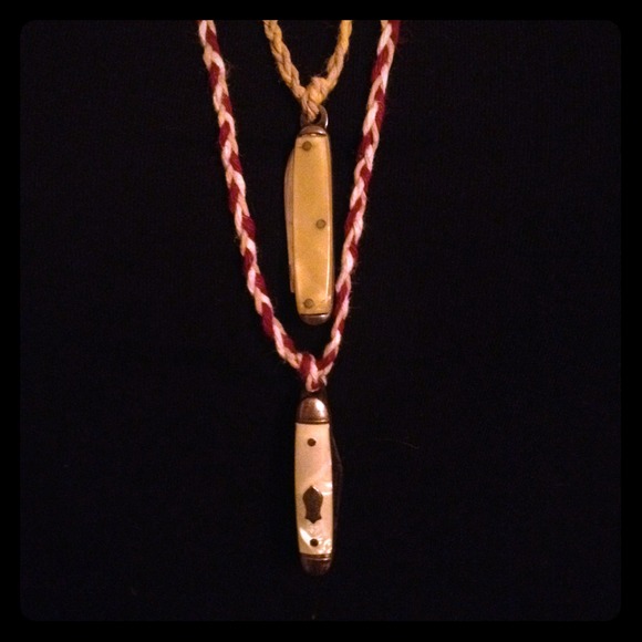 Handmade Vintage Pen Knife Necklaces
