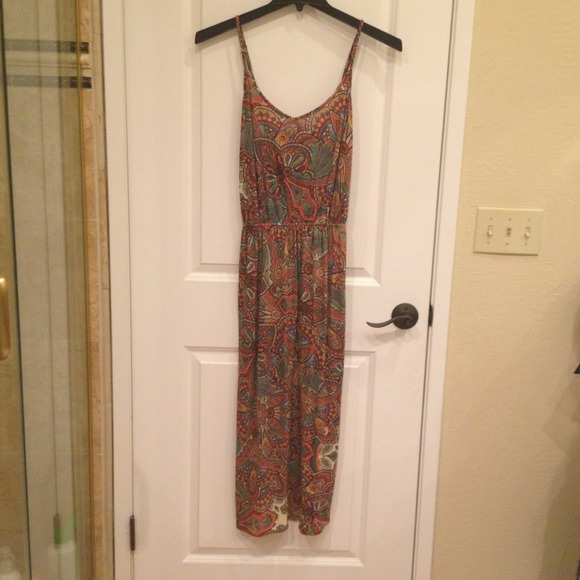 Fall colours paisley pattern dress