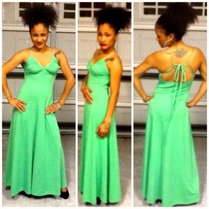 ❌SOLD❌Green Sexy Maxi Dress