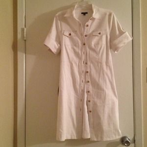 Off white button down dress