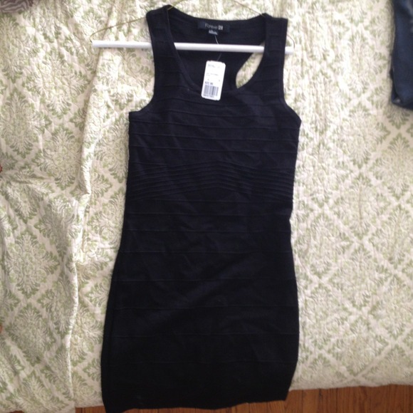 Forever 21 black body con dress