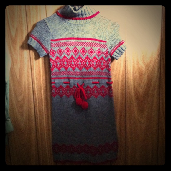 Turtle neck sweater dress