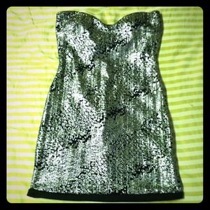 Silver metallic dress