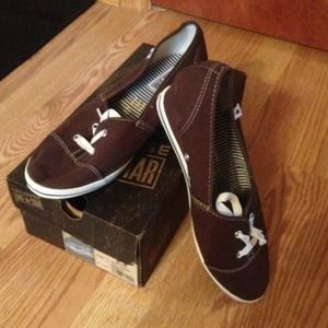Chocolate brown wedge converse shoes