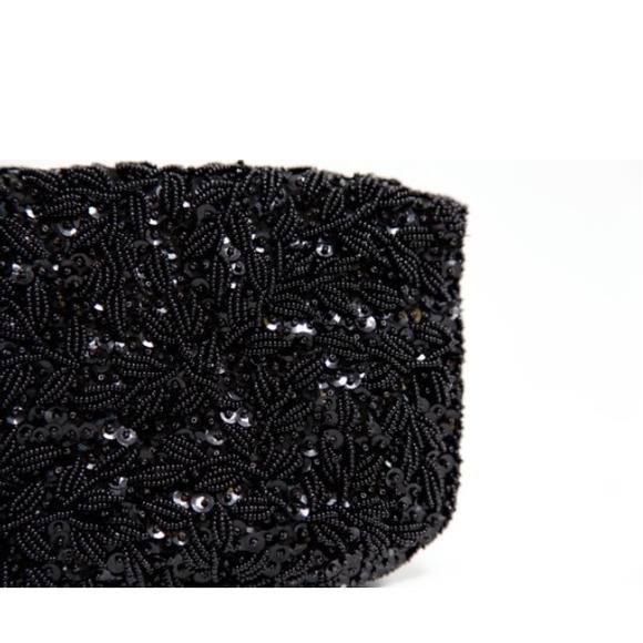 1950s Black Beaded Clutch