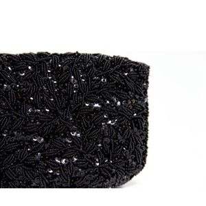 1950s Black Beaded Clutch