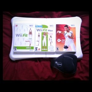 Wii balance board and 3 games