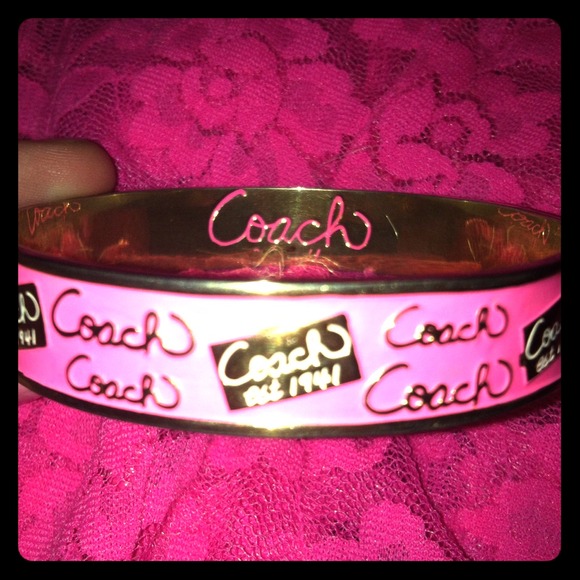 🔴RESERVED🔴Hot Pink Coach Bangle.