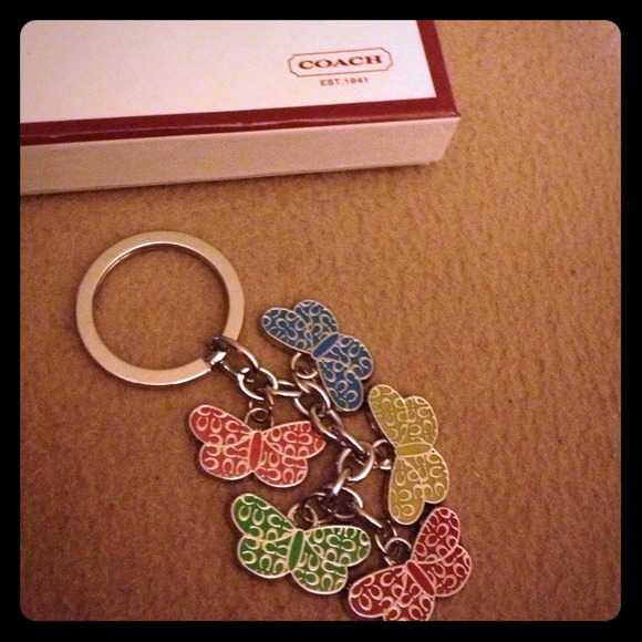 Coach butterfly keychain