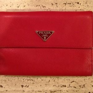 AUTHENTIC Prada Red Leather Wallet