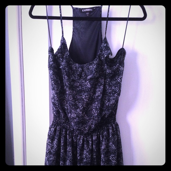 Blue floral dress