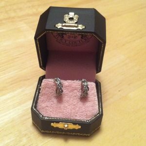 Juicy Couture tiny hoop earrings.