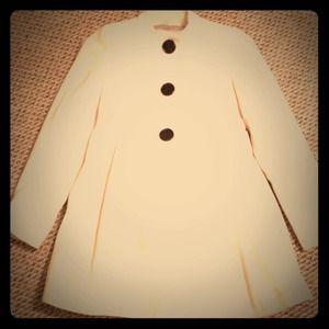 Tweed off white coat