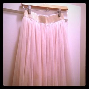 Gold and cream tutu skirt