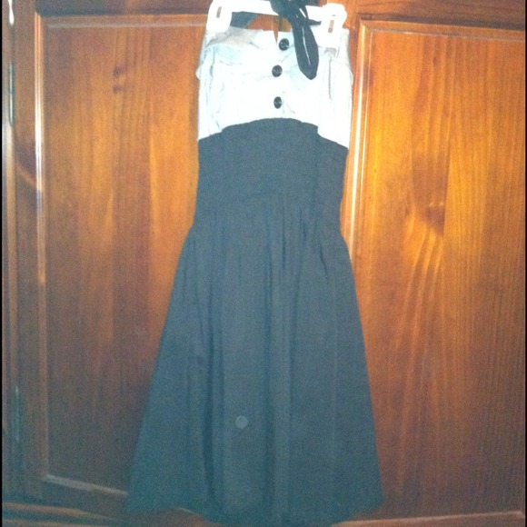 Forever 21 grey + white dress