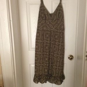 Cute olive green sun dress