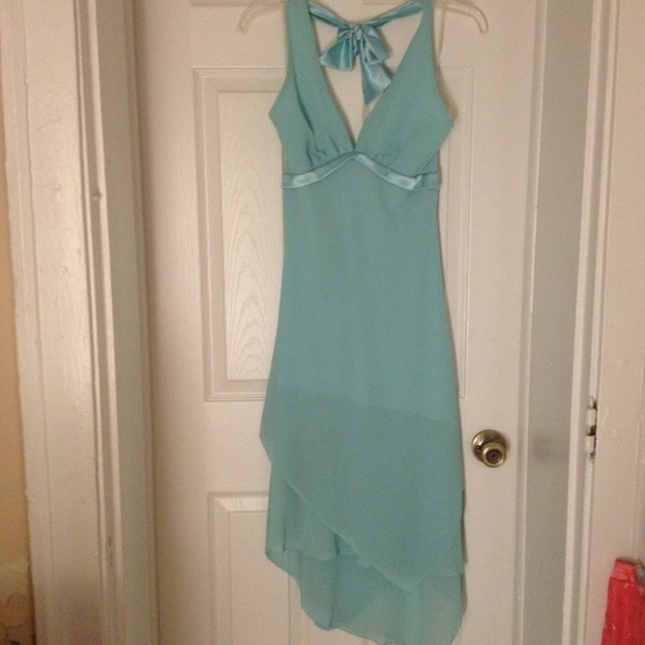 Sea foam green semi formal dress
