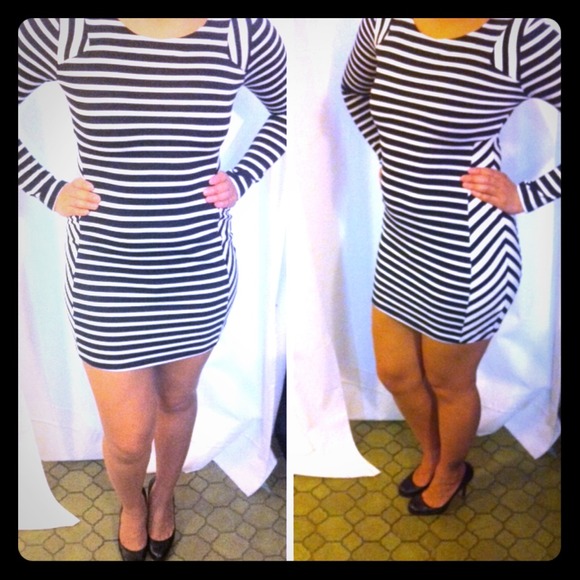 SOLD- Lucca Couture Stripe Dress