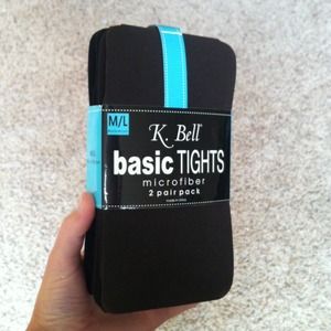 2 Pack Tights Brown/Black