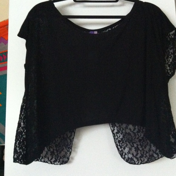 All black LF top with open lace back!