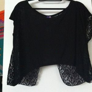 All black LF top with open lace back!