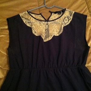 Forever 21 navy blue lace dress