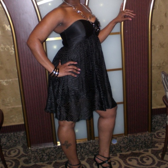 Black halter dress