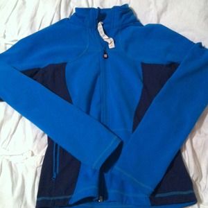 Two tone blue lululemon track jacket
