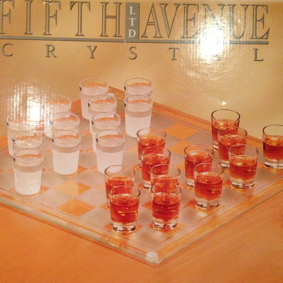 21 piece shot glass checkers set