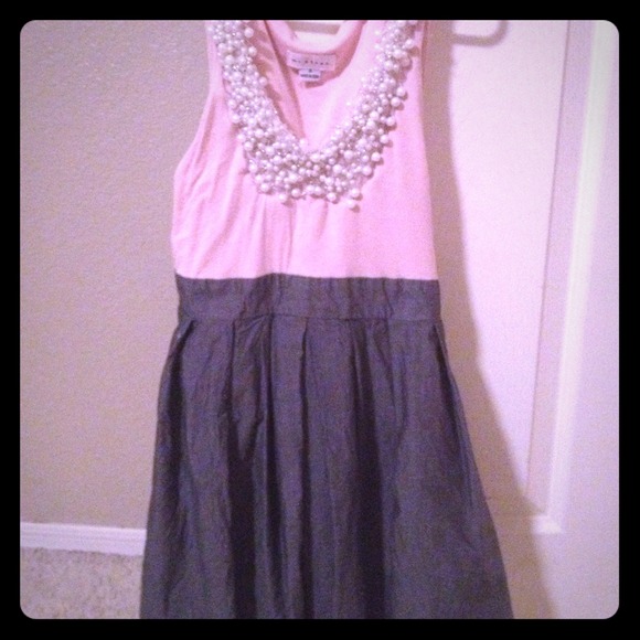 Light pink and pearl dress