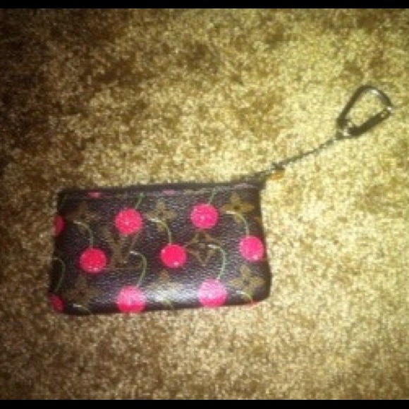 Louis Vuitton Cherry Zip Coin Purse Keychain