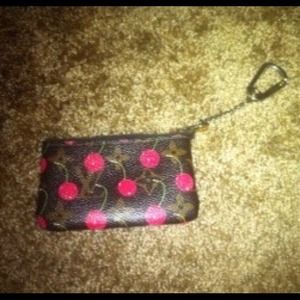 Louis Vuitton Cherry Zip Coin Purse Keychain