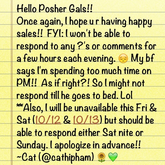 Note to my Posher Gals!!