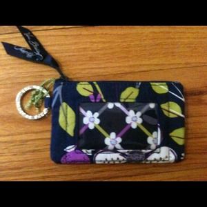 Vera Bradley ID holder with zip pocket