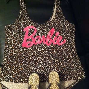 A Barbie Leopard Tank Top & Old Navy Wedge Sandals