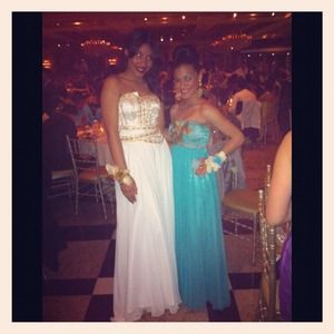 Length of golden dress