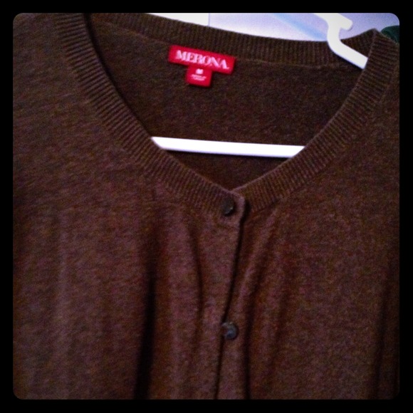 REDUCED chocolate brown heathered cardigan