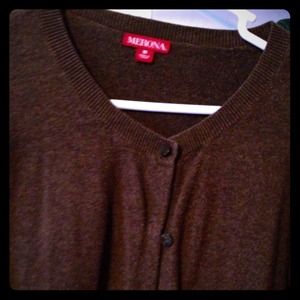 REDUCED chocolate brown heathered cardigan
