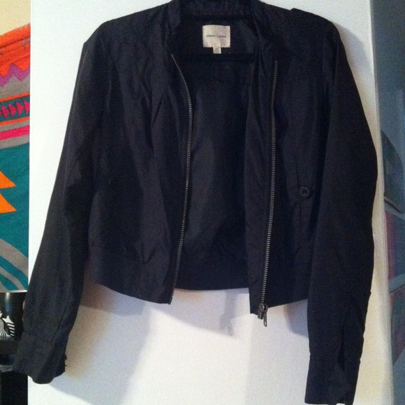 Urban outfitters black nylon zipup jacket